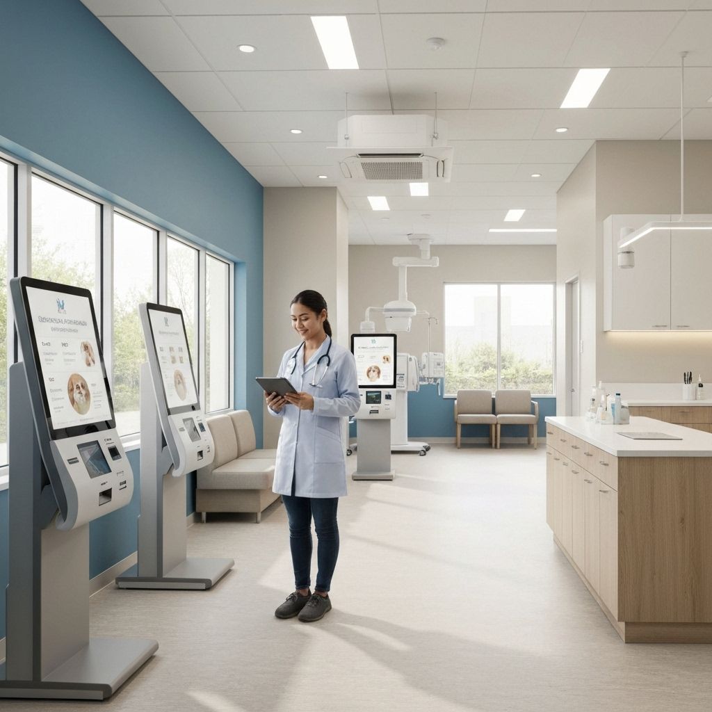 Modern veterinary clinic with digital technology